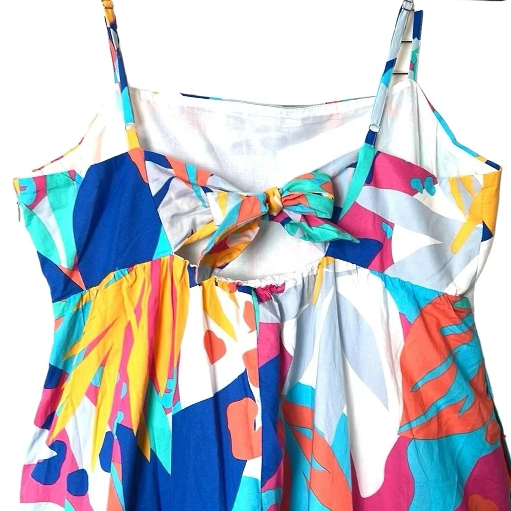 J. Crew Tie-back Tiered Midi Dress